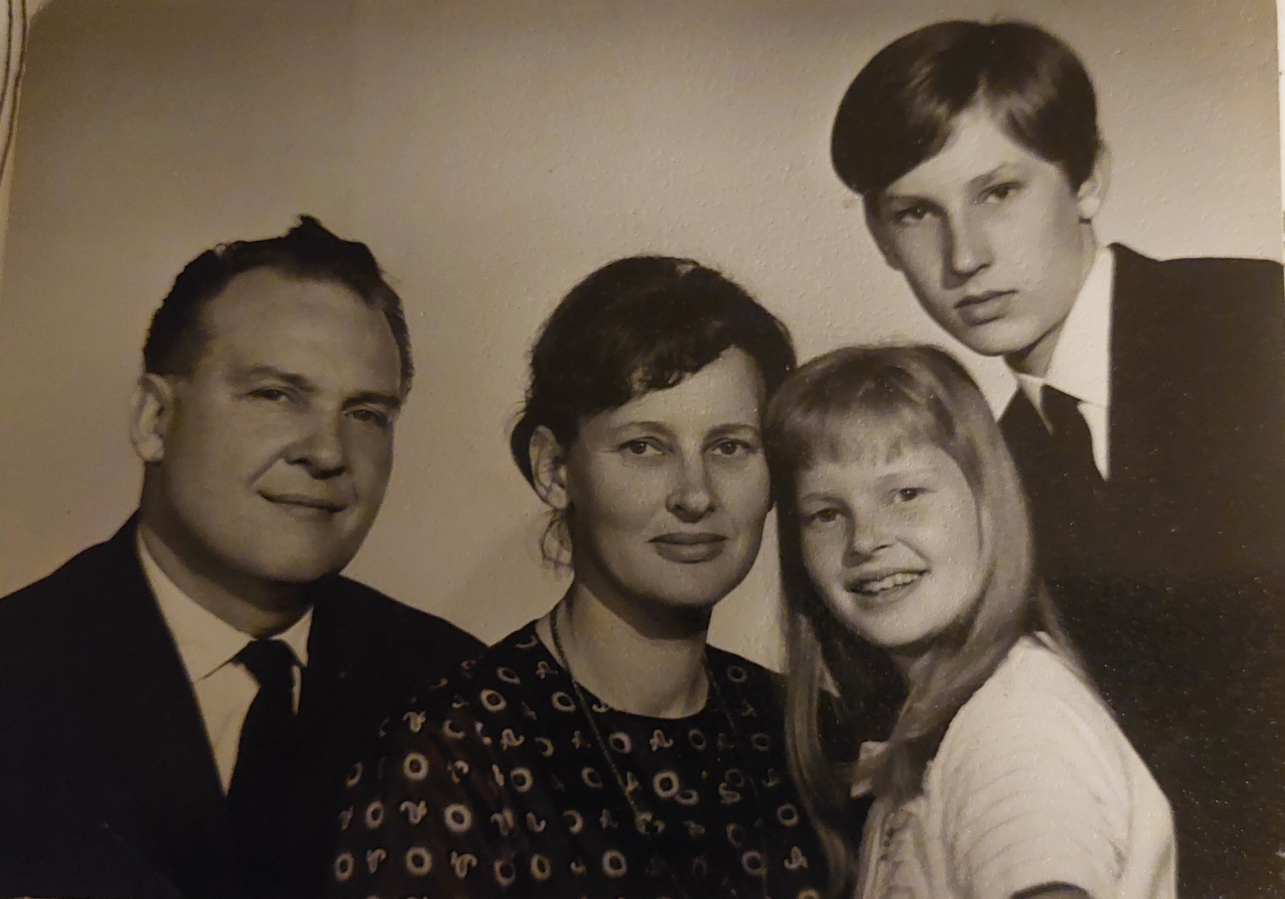 Translator Edina Toole with her family in Hungary, years before her days in an Austrian refugee camp